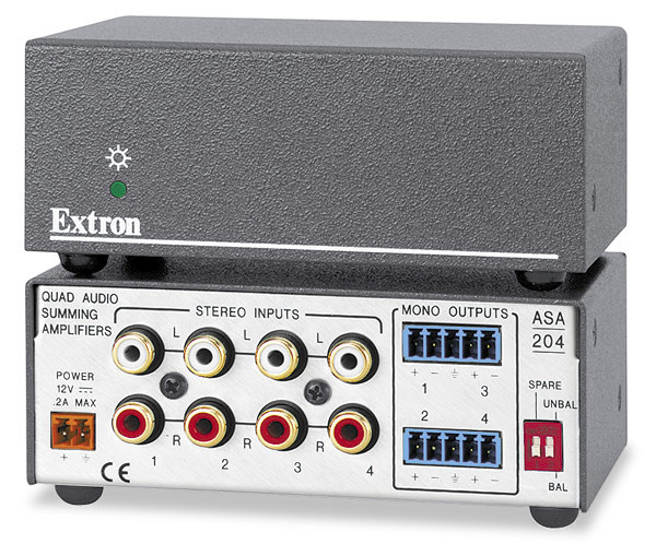 Model No: ASA204 Quad Active Audio Summing Amplifier with RCA Inputs